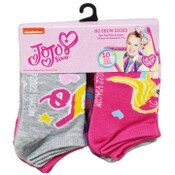 Wholesale - 10pk JOJO SIWA BE YOU NS SOCKS SIZE 4-6, UPC: 193159188733
